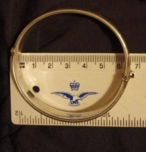 Vintage Solid Silver 925 Bangle. FULLY STAMPED Ha… - image 9