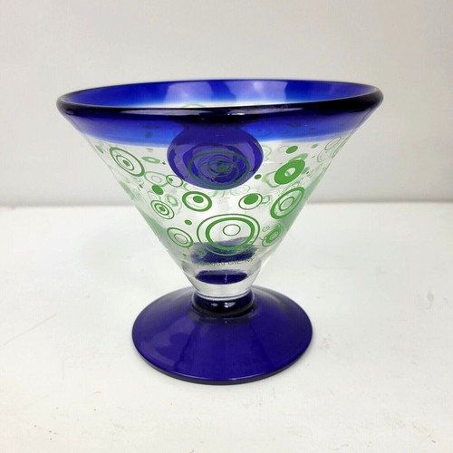 Kosta Boda Royal Caribbean Margarita Martini Glasses Circles 2009 GIL NY Choice - Picture 13 of 39