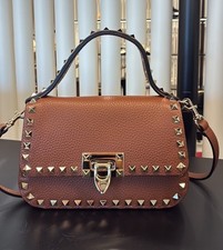 Valentino rockstud small handbag in grainy calfskin brown - BNWT