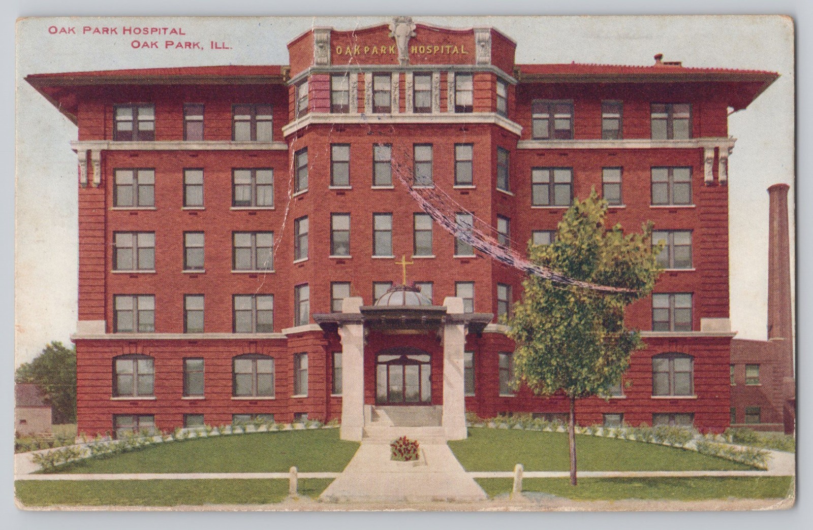 Oak Park Hospital - Oak Park Illinois IL Divided Back Vintage Postcard