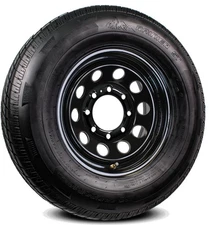 Radial Trailer Tire and Rim ST235/80R16 Load E 16X6 8-6.5 Black Modular Wheel