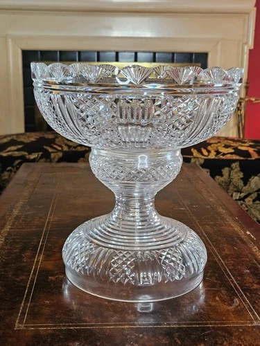 VINTAGE Waterford Crystal  2 Piece Punch Bowl 11" Ireland