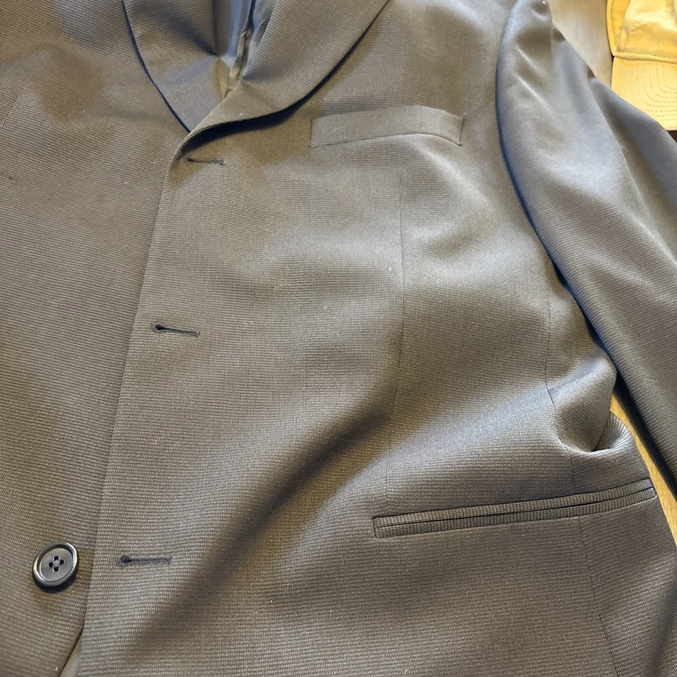 Blazer Hugo Boss Talla 42R Negro Lana Sólido Traje Chaqueta 3 Botones Abrigo Deportivo Nuevo con Etiquetas Foto 3 de 4