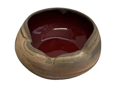 Studio Art Hand Made Pottery Ceramic Stoneware Decorative Tabletop Ashtray 4.5”