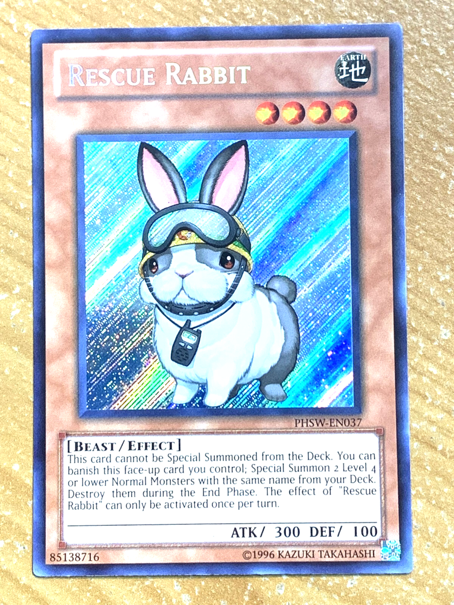 yugioh Rescue Rabbit PHSW-EN037 Secret Rare Unlimited Edition near mint