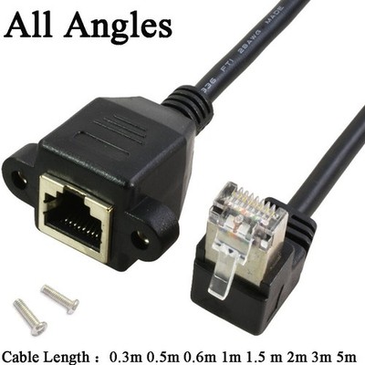RJ45 Ethernet Verlängerungskabel CAT5E Stecker Buchse Mit Schalttafelhalterung
