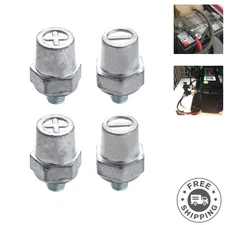 Sturdy 3/8" Male Lead Battery Terminal Adapters for Efficient Charging - 4 Pcs