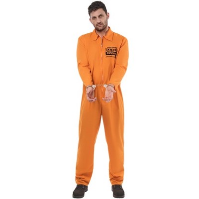 Rubies Official Orange Convict Boiler Suit Costume, Mens Fancy Dress, Perfect fo