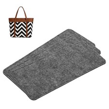 3pcs Felt Bag Base Shaper Handbag 12.01x5.12" 3mm Thick, Gray