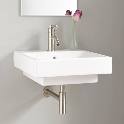 Signature Hardware 424917 Stoddert 20" Vitreous China Wall Mounted Bathroom Sink - Picture 2 of 3