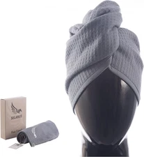 100% Turkish Cotton Hair Towel Wrap for Women,Non Microfiber,400-Gsm(Grams per S