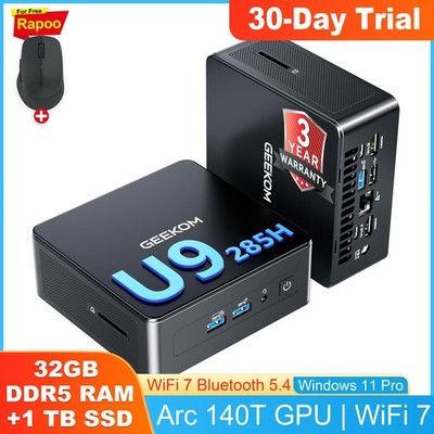GEEKOM IT15 mini PC Intel Core Ultra 9 285H (15. Gen.), 32GB DDR5 RAM & 1TB SSD