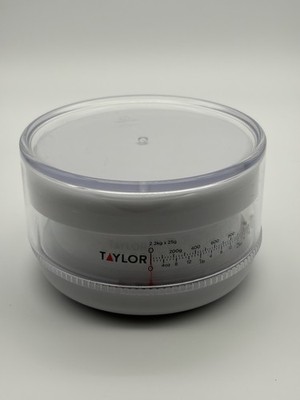 Taylor Mechanical Food Scale 5 lb Capacity 3 Cup Bowl White Kitchen Scale