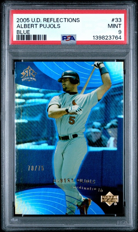 2005 Upper Deck Reflections Albert Pujols BLUE /75 PSA 9 MINT! 🔥 BEAUTY!