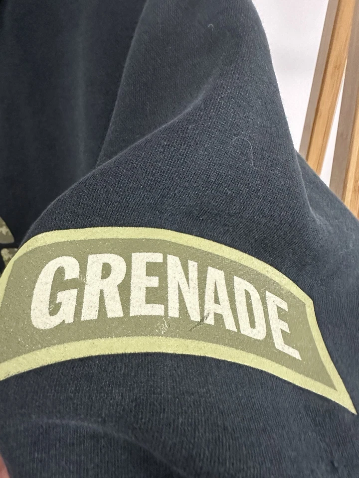 De Colección Grenade Bomb Cyber Goth Y2K Skate Grunge Cremallera Completa Sudadera con Capucha Talla M Foto 4 de 4