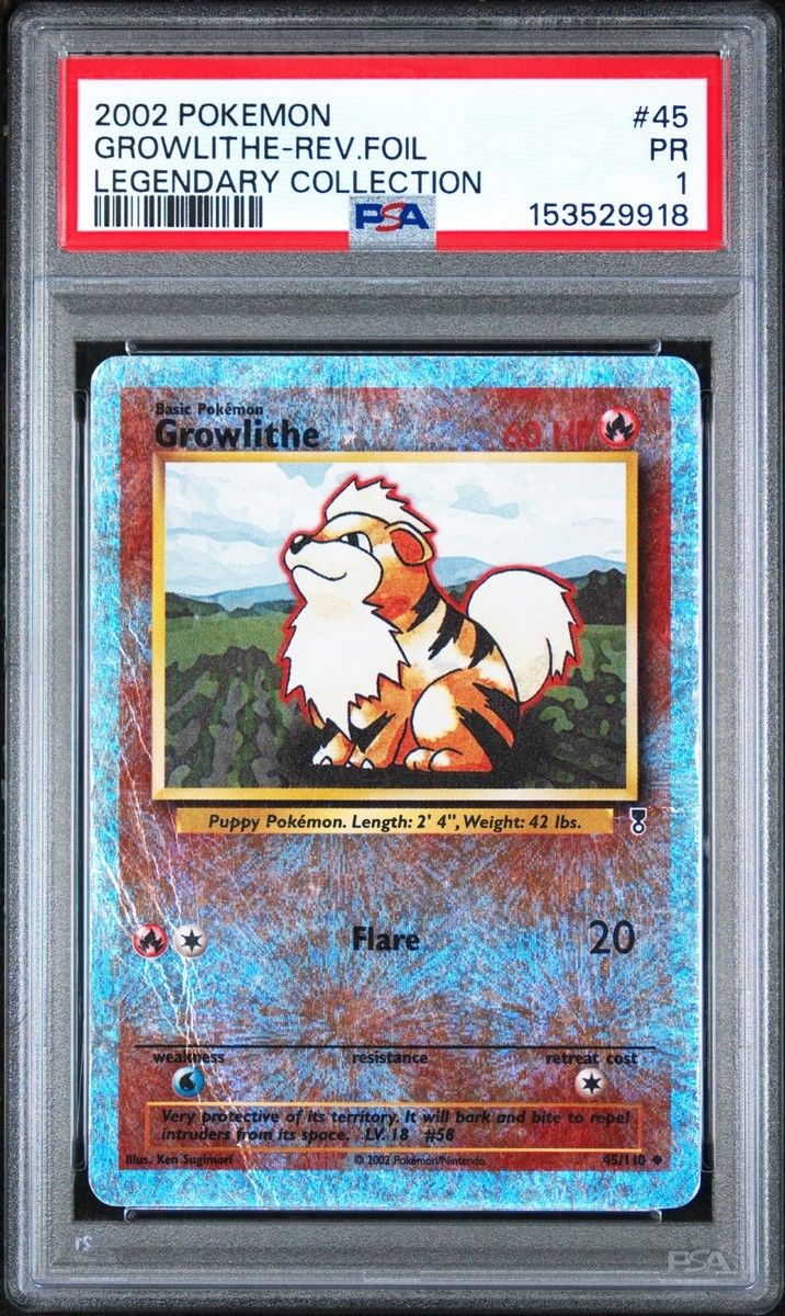 PSA10＊ガーディ シャイニーコレクション SC Growlithe Growlithe 45/110 Legendary Collection Reverse Holo for sale online