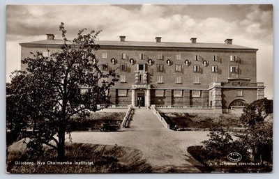 Mora Antique Sweden Postcard Goteborg Nya Chalmerska Institutet 1947 RPPC