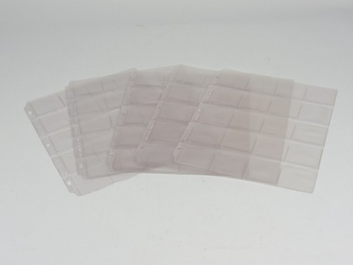 5 Pages - Plastics Pages for 2" x 2" 35mm Square Mounted Slides