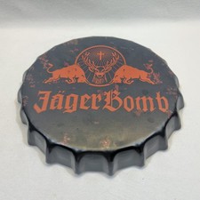 Jager Bomb Jagermeister Metal Bottle Cap Wall Sign 30cm Pub Bar Man Cave