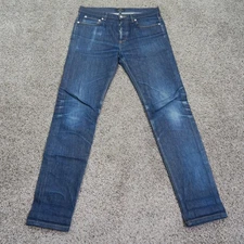 A.P.C. Jeans Mens 31 Blue Petit New Standard Denim Button Fly Slim Dark 31x32
