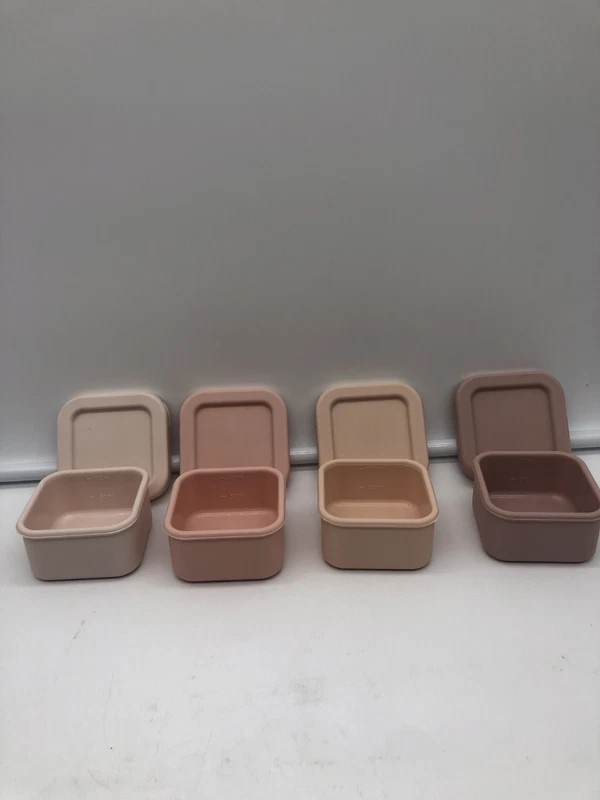 Pastel Silicone Stackable Food Storage Container Set