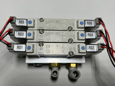 SMC SY5240-5MOZ 3 Solenoid Valves + Manifold *USED*