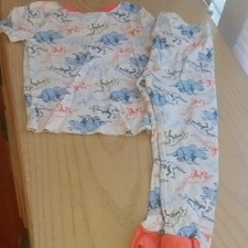 boys 5 dinosaur pj set, short sleeve and pants