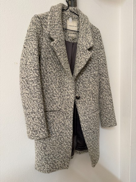 Forever New Womens Size 6 Grey Luxury Wool Blend Coat Good Condition