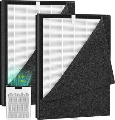 2 Pack KJ190L Filter Replacement for MOOKA KJ190L Air Puri-fier for Home Large 
