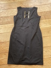 Ivanka Trump Black Bodycon Smart Elegant Workwear Evening Dress Size 12