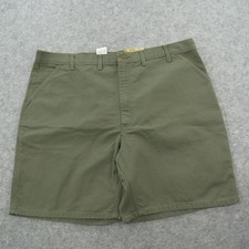 Carhartt Shorts Mens 44 Green Washed Duck Work Canvas Flat Front New