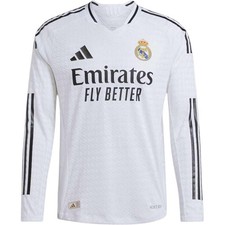 adidas Real Madrid 24/25 Long Sleeve Home Authentic Jersey