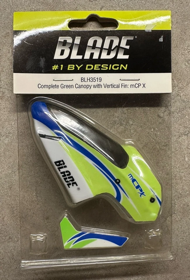 BLADE BLH3518 & BLH 3519 RED CANOPY & GREEN CANOPY W/ VERTICAL FINS mCP X (NEW) - Image 3 of 4