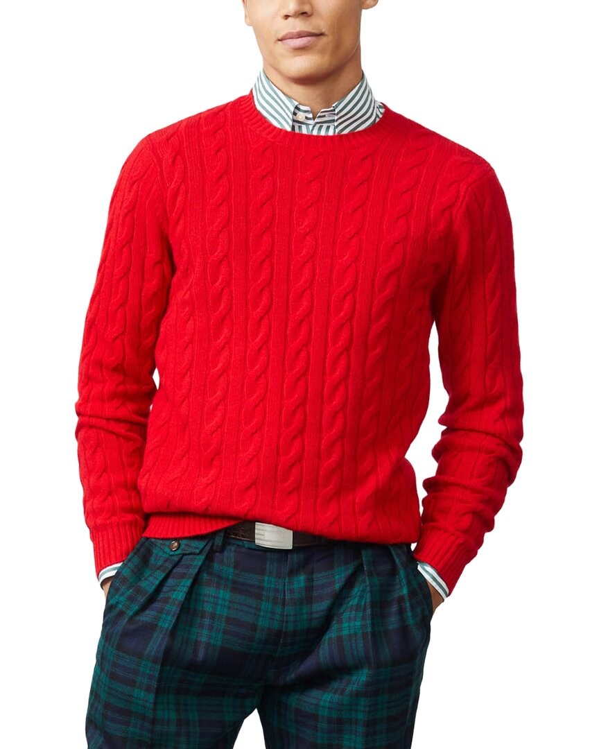 JMclaughlin Eamon Solid Cable Cashmere Sweater Mens Xl 31290₽