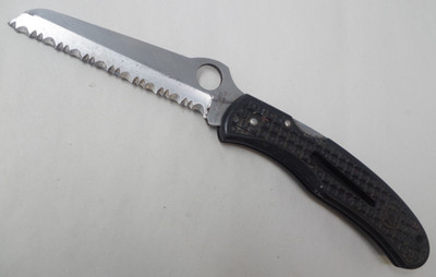 1st Edition Spyderco Rescue Serrated Japan Blade Pocket Knife - TSA Auction