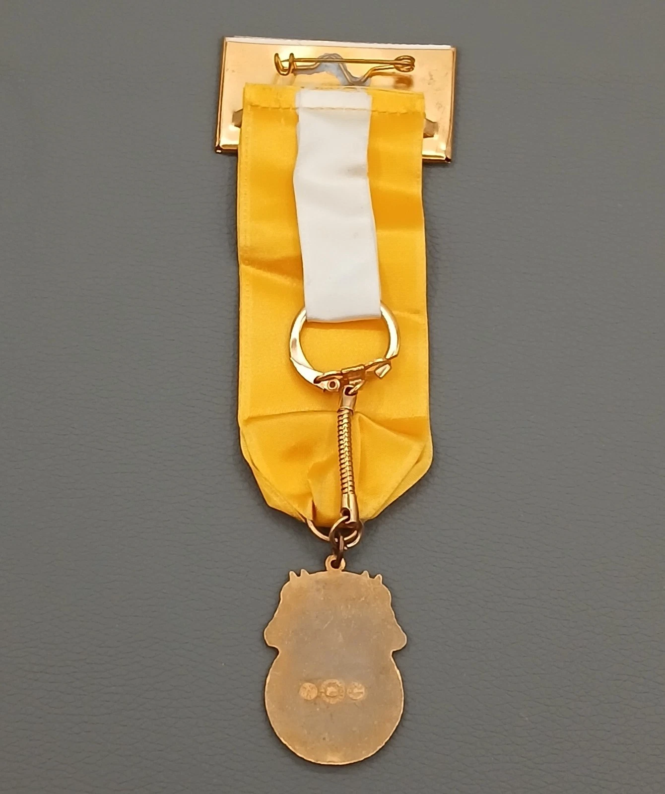 Teamsters Delegate Badge Keyring 6" Gold Yellow Ribbon 1986 Las Vegas Convention image 2