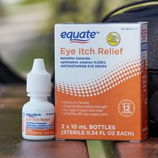 Equate Eye Itch Relief Antihistamine Drops 2 Count 0.34oz Compare to Zaditor