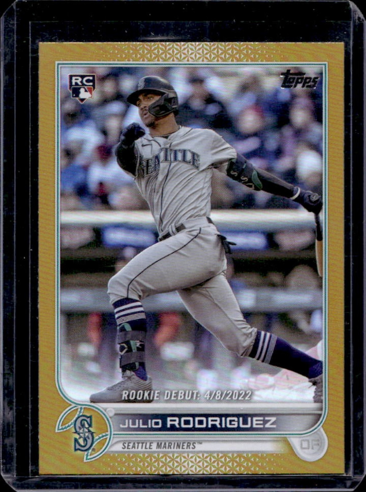 2022 Topps Update Julio Rodriguez RC Gold Foil Rookie #US97 Mariners