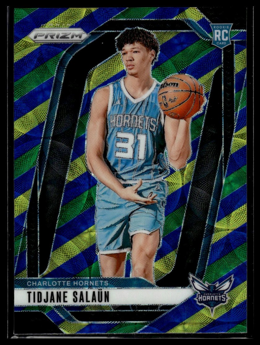 2024-25 Prizm #262 Tidjane Salaun Prizms Choice Blue Yellow Green Rookie