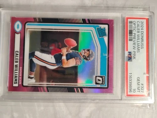 2024 Donruss Optic Pink Prizm #201 Caleb Williams Bears RC Rookie PSA 10