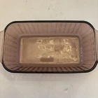 VTG Pyrex Cranberry Loaf Pan Casserole Dish 213R 1.5QT 8.5inX5in USA