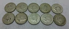 (Lot 43) 1965-69 40% Silver Kennedy Half Dollar Lot Of 10 Halves