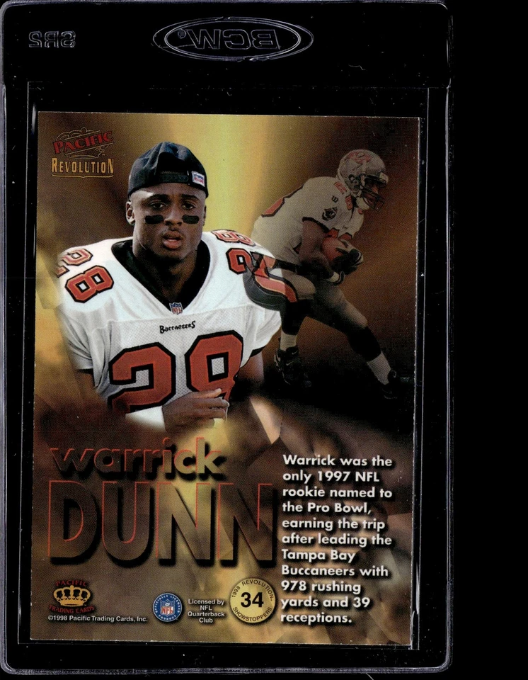 1998 Pacific Revolution Showstoppers #34 Warrick Dunn - Image 2 of 2