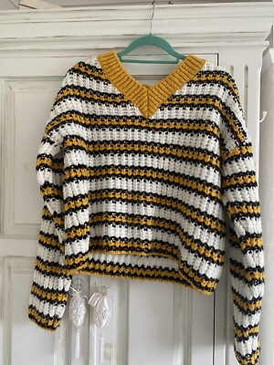 Knitted Jumper Gold Jumper Topshop Topshop Ladies Chunky Knit