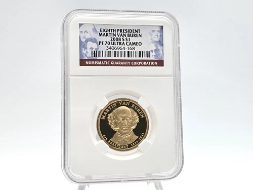 2008-S NGC PF70 ULTRA CAMEO Martin Van Buren Presidential Dollar **PROOF**