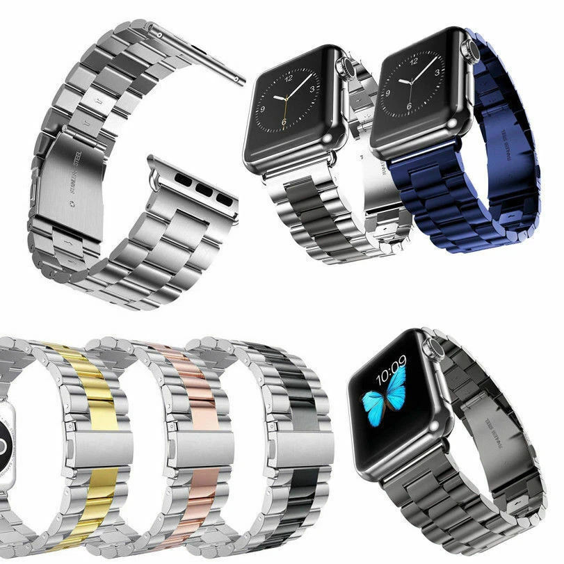 Pulseira de relógio de aço inoxidável 38 41 42 45 para Apple iWatch Series 7 6 SE 5 4 3 2 1 - Imagem 3 de 4