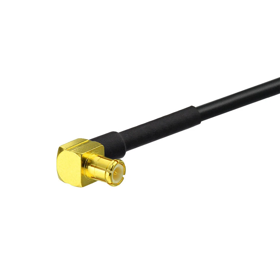 RP-SMA Female flange to MCX Male Right Angle RF pigtail Jumper Cable RG174 40cm - Image 4 of 4