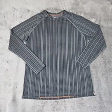 Saxx Viewfinder Crew Shirt Mens Large Merino Blend Base Layer Gray Long Sleeve 