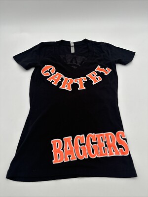 Cartel Baggers Next Level T-Shirt Women Small Graphic Print ..#21887