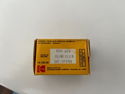 Kodak Tri -X Pan B&W exposure Expir-3/86 in